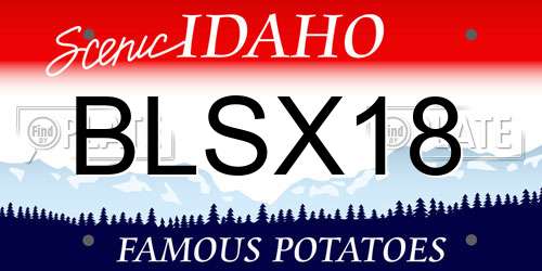 BLSX18 Idaho License Plate