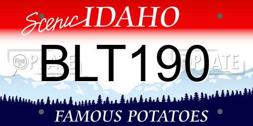 BLT190 Idaho License Plate