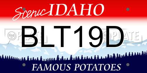BLT19D Idaho License Plate
