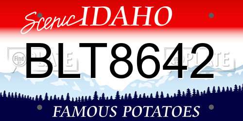 BLT8642 Idaho License Plate