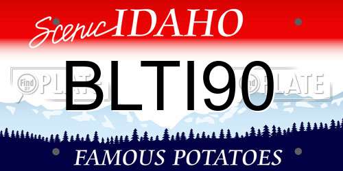BLTI90 Idaho License Plate