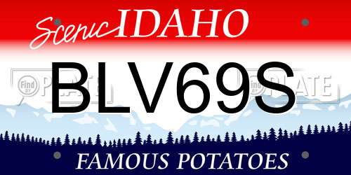 BLV69S Idaho License Plate