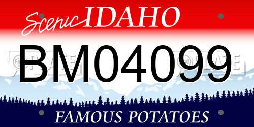 BM04099 Idaho License Plate
