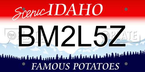 BM2L5Z Idaho License Plate