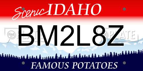 BM2L8Z Idaho License Plate