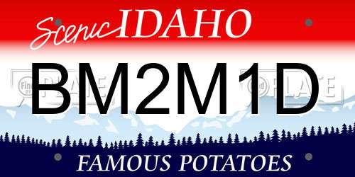 BM2M1D Idaho License Plate