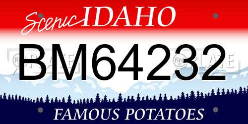BM64232 Idaho License Plate