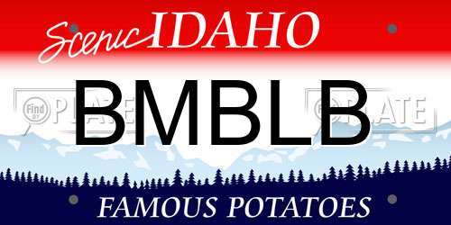 BMBLB Idaho License Plate