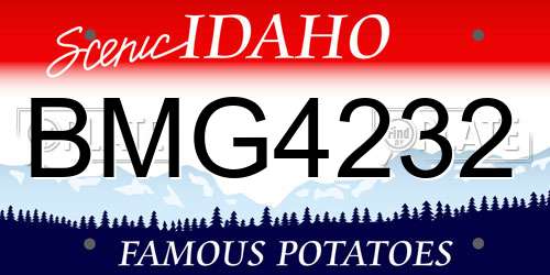 BMG4232 Idaho License Plate