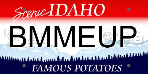 BMMEUP Idaho License Plate