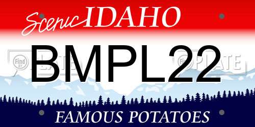 BMPL22 Idaho License Plate