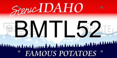 BMTL52 Idaho License Plate
