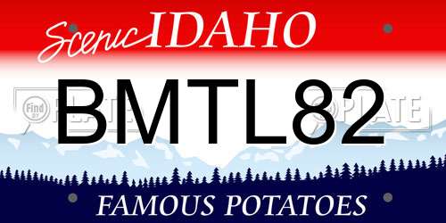 BMTL82 Idaho License Plate