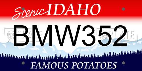 BMW352 Idaho License Plate