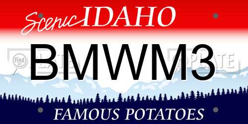 BMWM3 Idaho License Plate