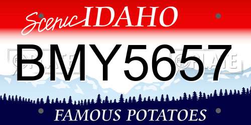 BMY5657 Idaho License Plate