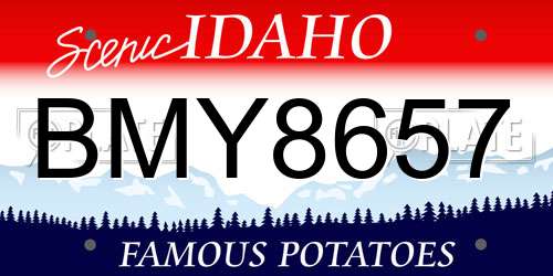 BMY8657 Idaho License Plate