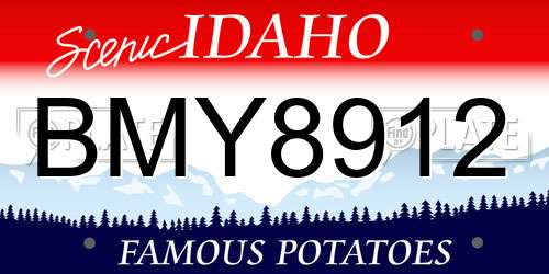 BMY8912 Idaho License Plate