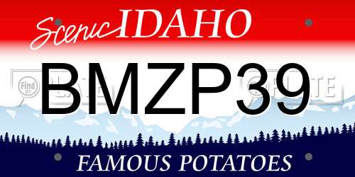 BMZP39 Idaho License Plate