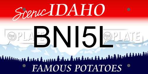 BNI5L Idaho License Plate