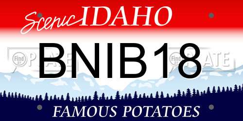 BNIB18 Idaho License Plate