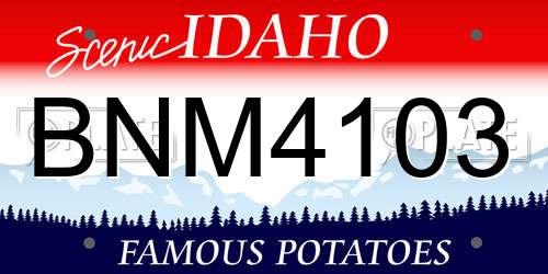 BNM4103 Idaho License Plate