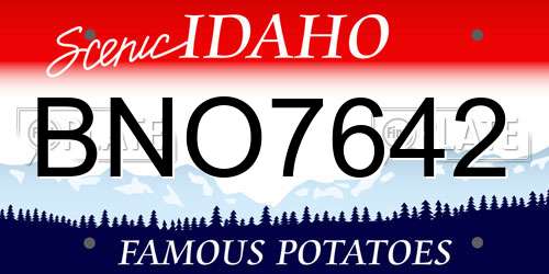 BNO7642 Idaho License Plate