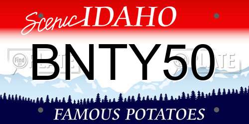 BNTY50 Idaho License Plate