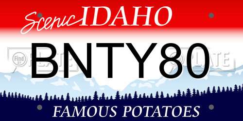 BNTY80 Idaho License Plate