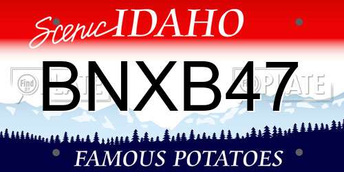 BNXB47 Idaho License Plate