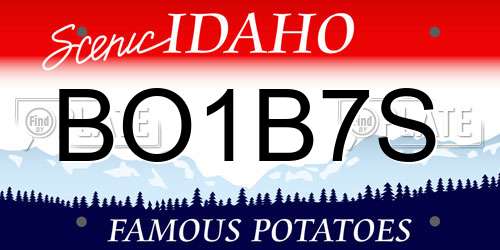 BO1B7S Idaho License Plate