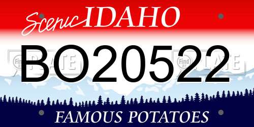 BO20522 Idaho License Plate