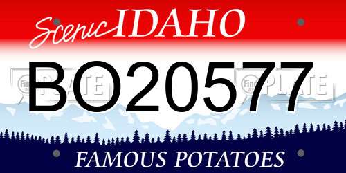 BO20577 Idaho License Plate