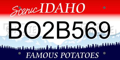 BO2B569 Idaho License Plate