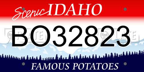 BO32823 Idaho License Plate