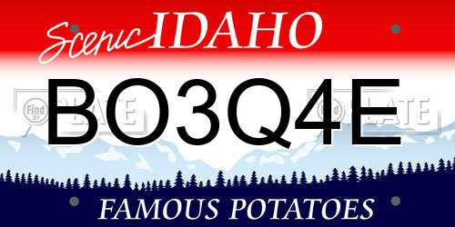 BO3Q4E Idaho License Plate