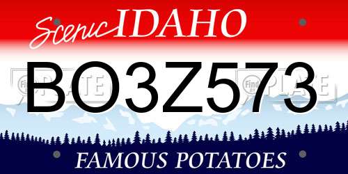 BO3Z573 Idaho License Plate