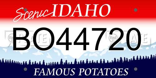 BO44720 Idaho License Plate