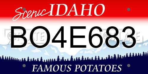 BO4E683 Idaho License Plate
