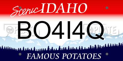 BO4I4Q Idaho License Plate