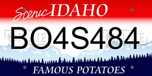 BO4S484 Idaho License Plate