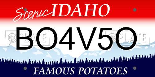 BO4V5O Idaho License Plate