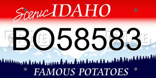 BO58583 Idaho License Plate