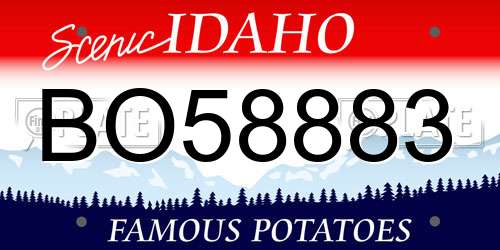 BO58883 Idaho License Plate