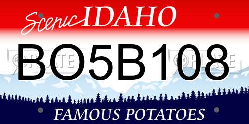 BO5B108 Idaho License Plate