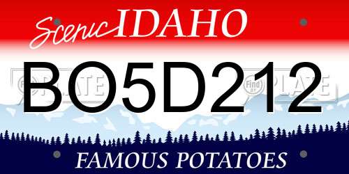 BO5D212 Idaho License Plate