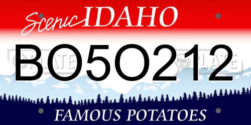 BO5O212 Idaho License Plate