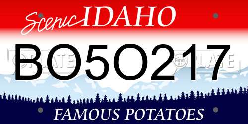 BO5O217 Idaho License Plate