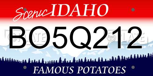 BO5Q212 Idaho License Plate