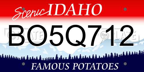 BO5Q712 Idaho License Plate